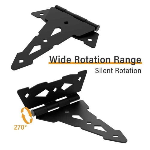 Black Gate Hinge & Latch Set, Decorative Gate Kit - Picture 3 of 7