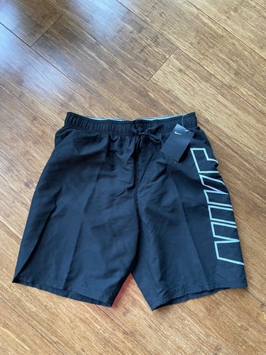 NIKE Swim Shorts 721989 Black and White Men Size XL - Picture 1 of 4