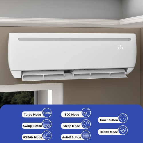 18000 BTU Air Conditioner COOL HEAT Pump System Wifi Ductles 208/203V SEER19 - Picture 8 of 10