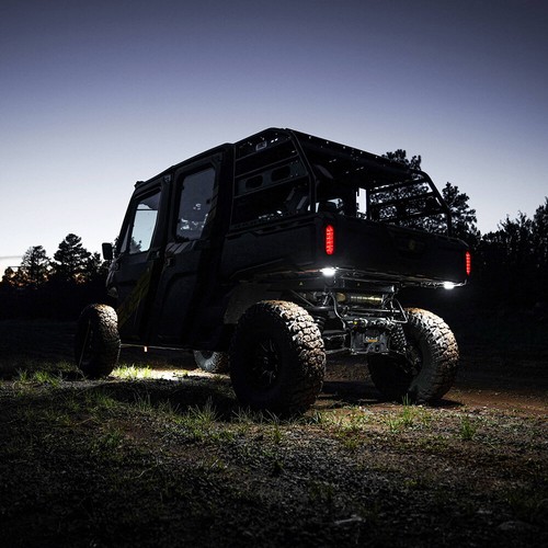 KC HiLiTES 91040 6 White LED Underbody Wheel Lights Kit System Flood Aluminum - Foto 7 di 13