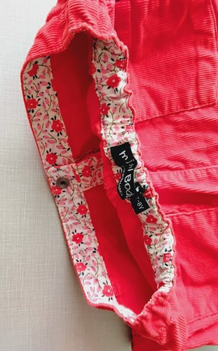 Mini Boden Girls Corduroy Mini Skirt Size 7-8 Years Button Front - Red - Picture 3 of 6