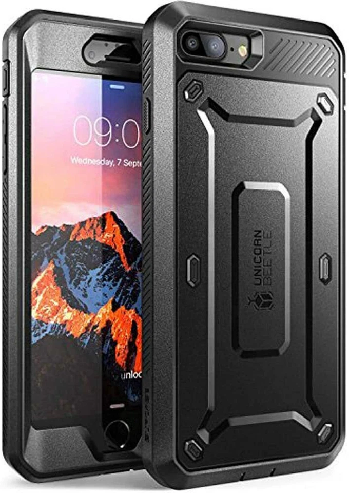 SUPCASE for iPhone 8 Plus & 7 Plus Built-in Screen Case Shockproof Holster Cover - Image 2 of 4