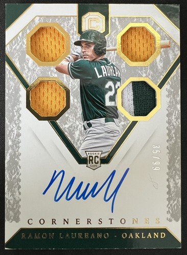 Panini Chronicles Cornerstones #/99 2019 Ramon Laureano Rookie Auto RC Oakland - Imagen 1 de 2