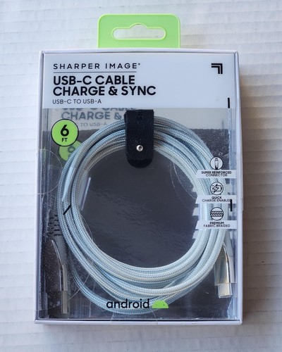 Sharper Image USB-C Cable Charge & Sync - USB-C to USB-A - 6 Feet