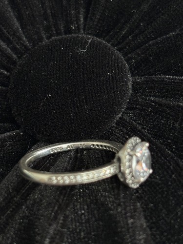 NEU 100 % authentischer Pandora 925 runder Pflasterstein funkelnder Heiligenschein Statement Ring 196250CZ - Bild 6 von 6