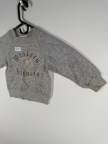 Vtg 80s Basett Walker Kids Boys Western Illinois Univ Fleece Sweatshirt Sz S-4 - Picture 2 of 16