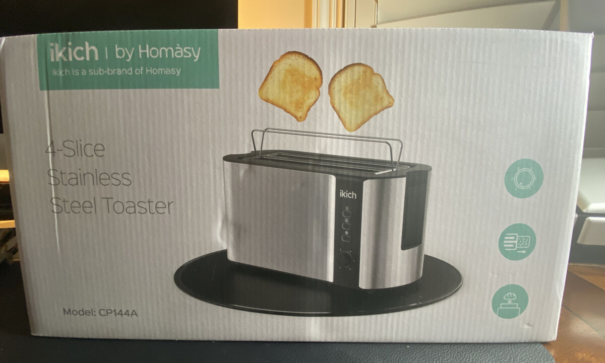 4-Slice Stainless Steel Toaster, Model CP144A, 1300 Watt 4-Slice Stainless Steel Toaster, Model CP144A, 1300 Watt