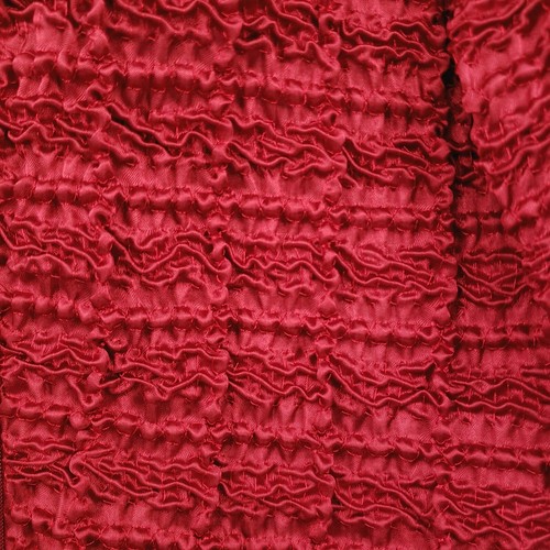 Joseph Ribkoff Trends Jacket Womens 10 Red Blazer Full Zip Crinkled Long Sleeves - Picture 8 of 11