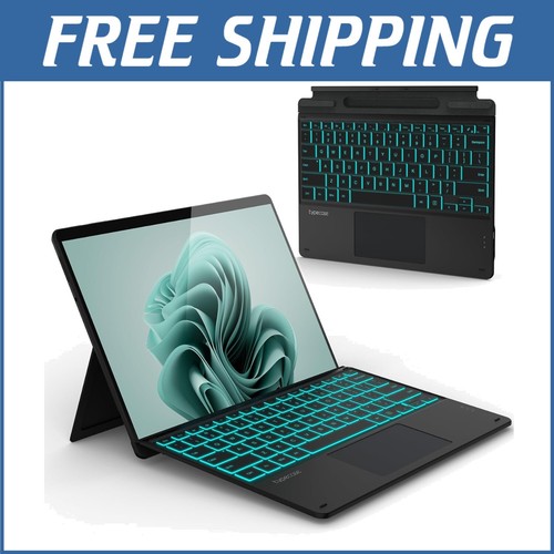 Portable Bluetooth Keyboard with Backlight & Trackpad for Surface Pro Devices