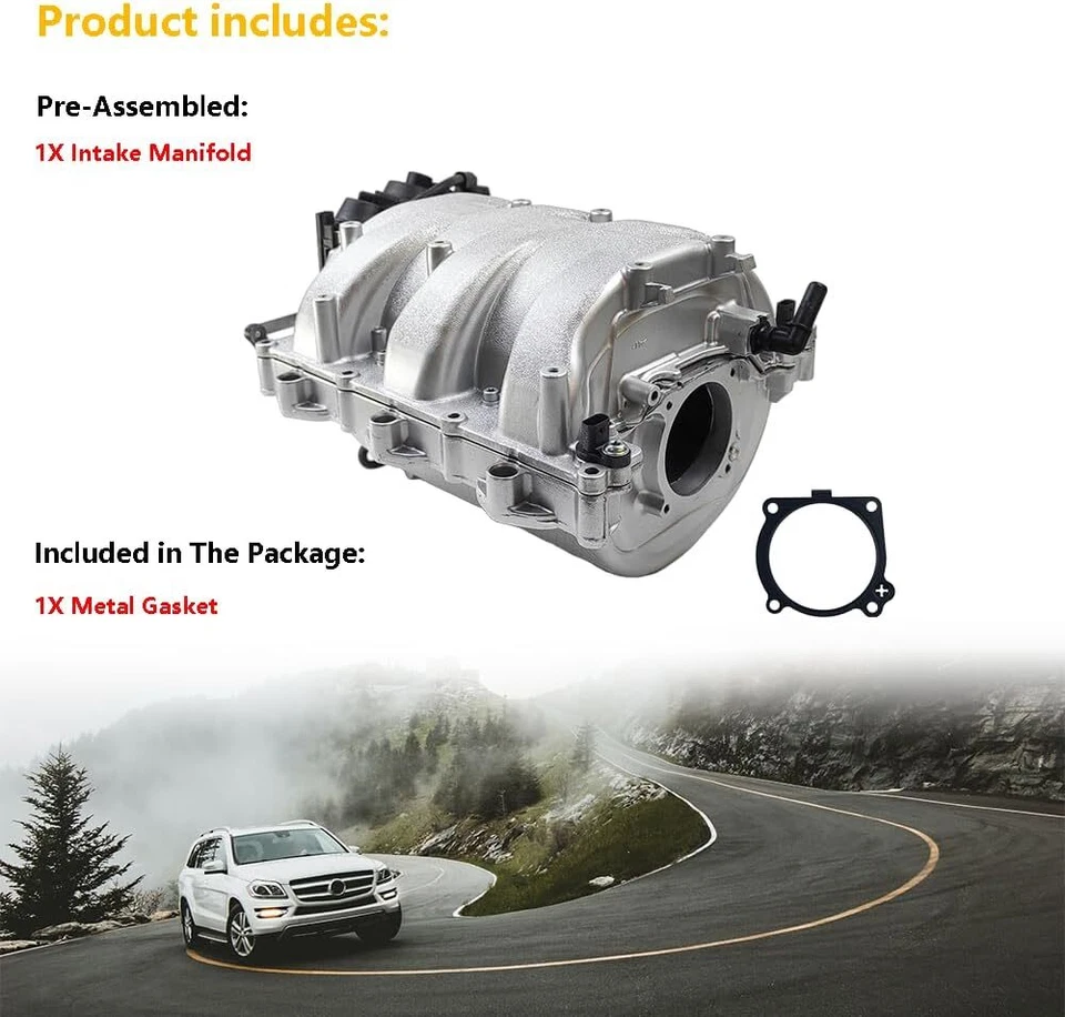 Conjunto de colector de motor de admisión para Mercedes Benz C230 C250 E350 SLK 280 SLK 300 Foto 4 de 4