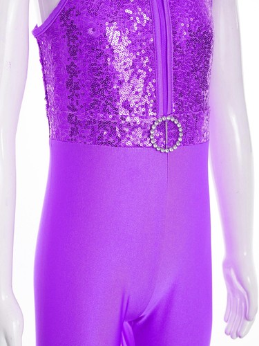 Girls Sleeveless Gymnastic Leotard Ballet Dance Bodysuit Costume Jumpsuit - Afbeelding 46 van 72