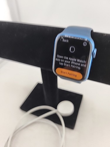 Apple Watch Series 7-Bleu 41mm LTE Bracelet Bleu Assorti Prêt à Relier. - Photo 4 sur 5