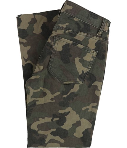 M1858 Womens Crosby Camo Straight Leg Cropped Jeans, Green, 24 - Picture 2 of 3