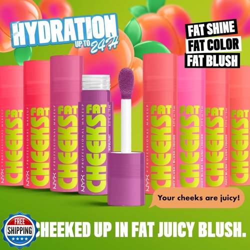 NYX PROFESSIONAL MAKEUP Fat Cheeks Liquid Blush, Buildable, Dewy Blush with L - Picture 3 of 5