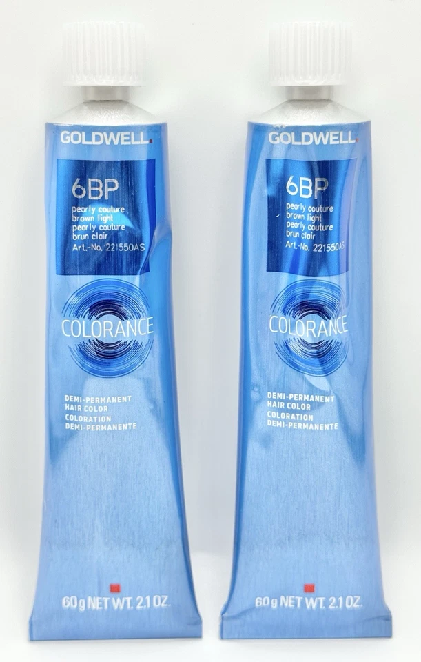 2 件 Goldwell Colorance Demi 永久染发剂 6BP Pearly Couture 棕色浅色 — 第 4/4 张图片