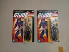 2 GI Joe Retro Cobra Officer 2021 Walmart Exclusive 3.75" Action Figure Lot Of 2