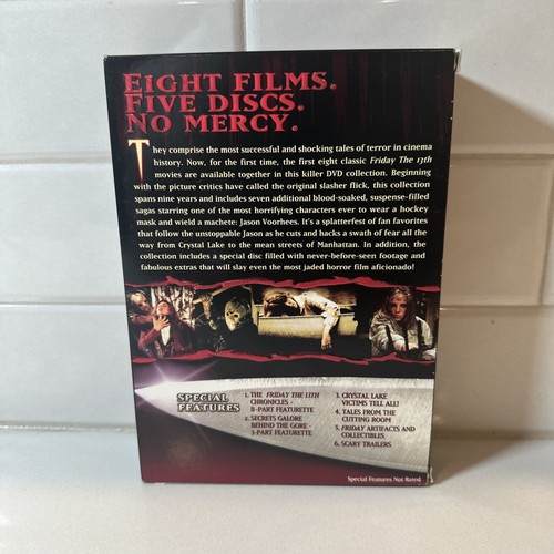Friday The 13th Ultimate Edition Collection (5-Disc) (DVD, 2006) Jason Read - Foto 3 di 11