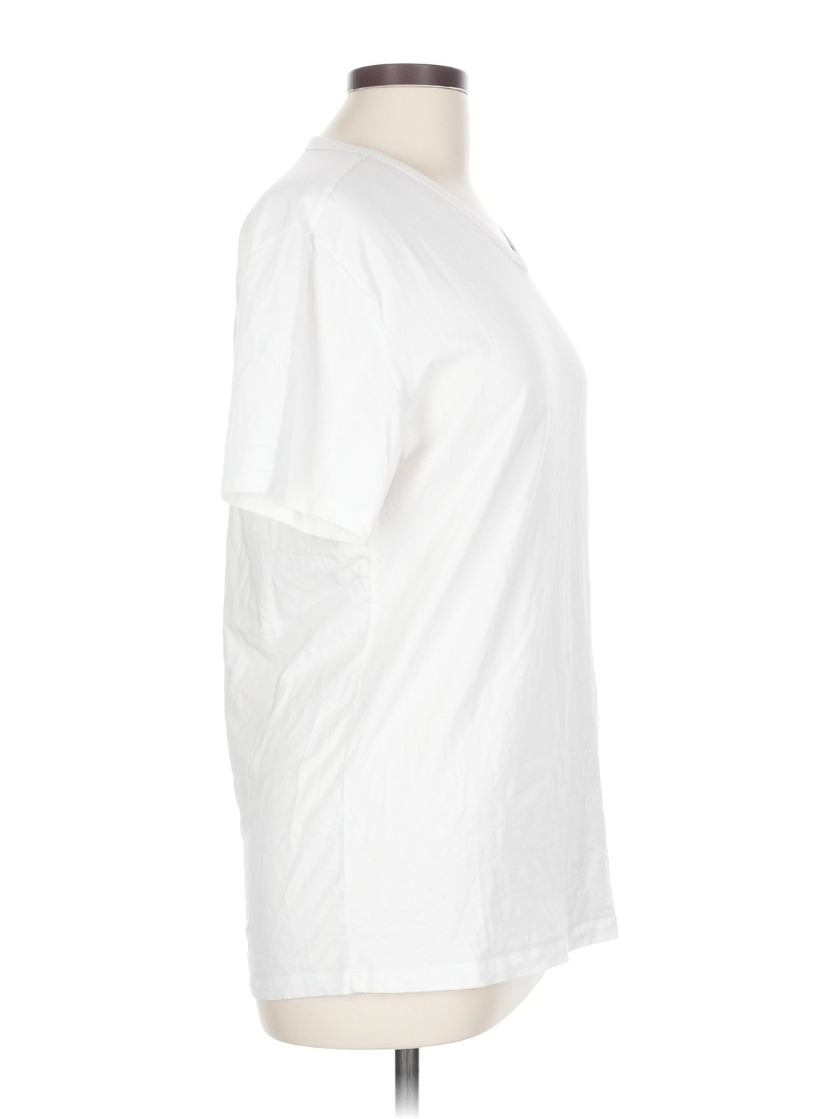 Calvin Klein Women White Short Sleeve T-Shirt L thumbnail 3