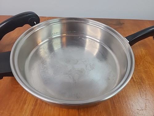 SALADMASTER Vintage 11" Skillet 18-8 Tri-Clad Stainless 9" 2 Pc Set No Lids - Picture 3 of 20