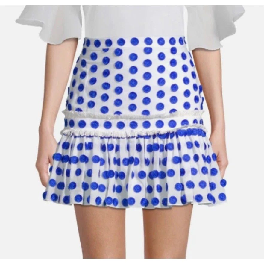 Minifalda Alexis Harley Azul Blanco Flecos Lunares Talla XL Foto 3 de 4