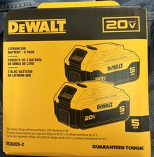 DEWALT DCB205-2 20V 5Ah Battery - Pack of 2