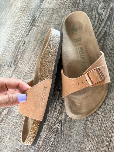 Birkenstock Madrid Vegan Sandale Größe 7 In Pekannussfarbe