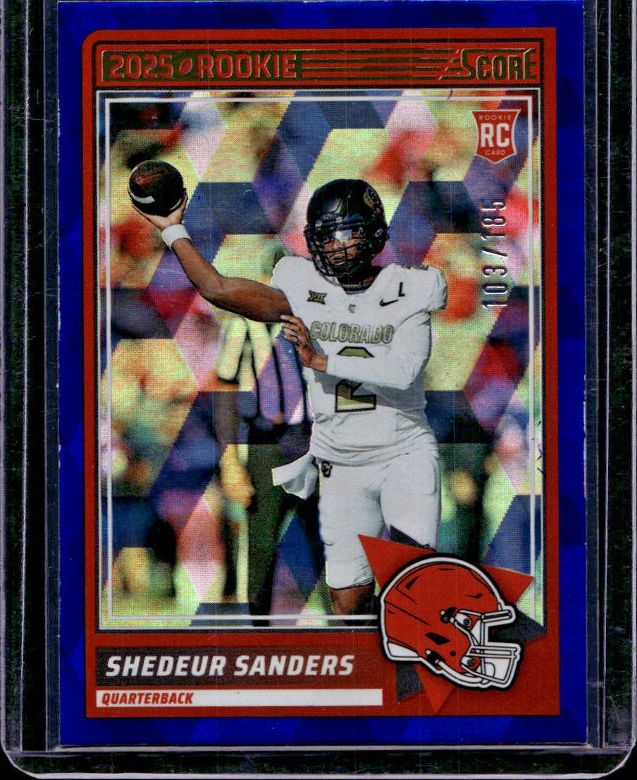 2025 Score Football #15 Shedeur Sanders RC CUBIC Parallel /185 Cleveland Browns!