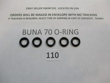 110 O-ring. 3/8" ID x 9/16" OD x 3/32" thick. Buna-70.   Quan 5.