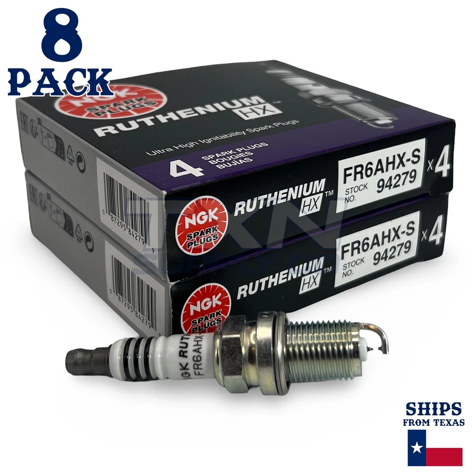 8 Pack NGK Ruthenium HX Spark Plugs 2000-2002 for Dodge Durango V8 5.9L - Image 2 of 3