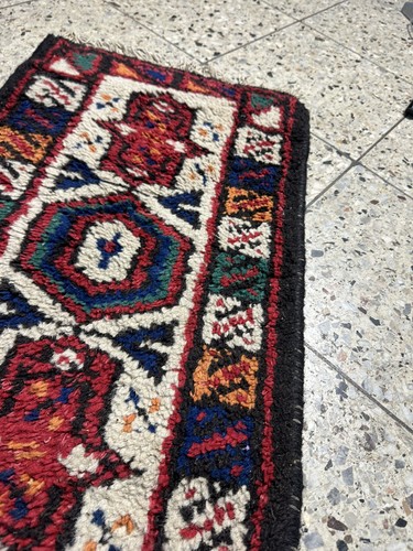 Teppich orientalisch Handgeknüpft Antik Vintage Gebraucht Fußmatte 62x 39cm - Bild 4 von 10