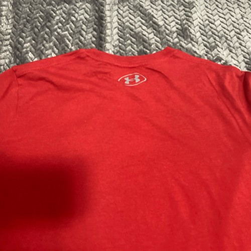 Camiseta Under Armour Para Hombre Pequeña Roja Heatgear Logo Central - Imagen 5 de 6