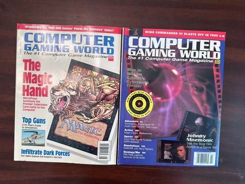 Computer Gaming World Magazine Lot - 1995 Magic The Gathering; Johnny Mnemonic - Picture 1 of 2