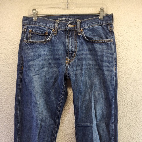 Old Navy Jeans Herren 31X34 Blau Slim Straight Leg Stretch Denim Freizeit Komfort