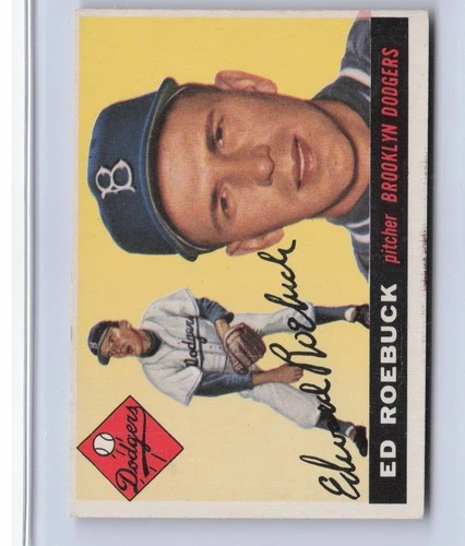 1955 Topps Ed Roebuck #195 Hi# - Dodgers - VgEx - M2937
