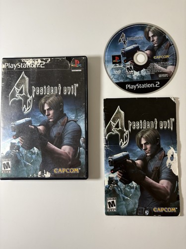Resident Evil 4 (Sony PlayStation 2 PS2, 2005) CIB Completo con Manual Probado