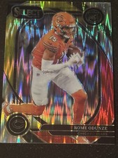 2024 Panini Select - Club Level Rome Odunze #236 Red & Yellow Shock Prizm (RC)