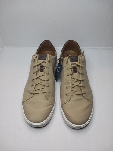 Sneaker bassa da uomo taglia US 13 Olukai Lae'ahi li 'ili in tela kaki pietra - Foto 4 di 9