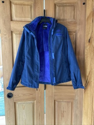Womens Medium Northface Hy Vent Coat Blue With Purple Accents And Lining