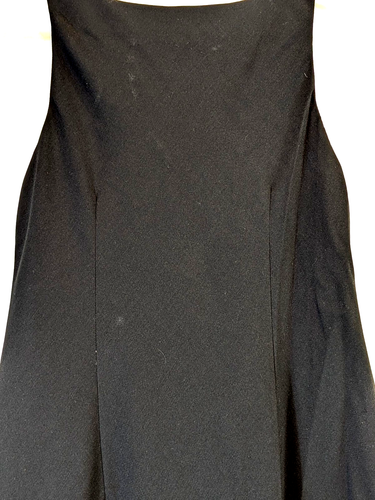 Studio I sz 8 Vintage Floral Embroidered Midi Dress Black Sleeveless Whimsigoth - Picture 11 of 13