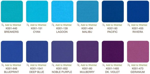 Kona Cotton Solids Half-Roll -Peacock -Purple thru Blue -2.5" Strips (24) - NEW - Picture 4 of 4