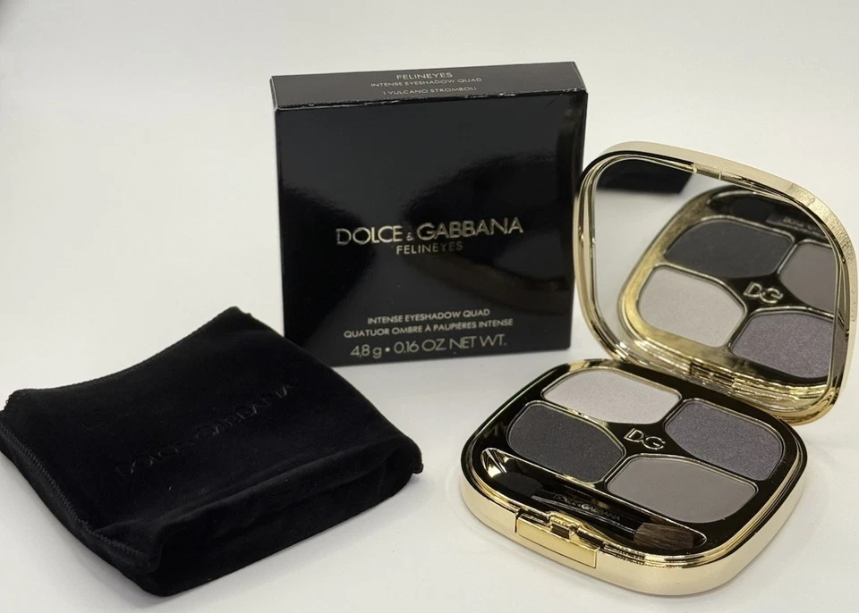 DOLCE & GABBANA • Intense Eyeshadow Quad • Felineyes • Vulcano Stromboli • NIB - Image 4 of 4