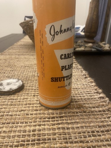 Vintage Johnny Walker Plastic Shuttlecocks In Original Tube Set Of Five - Picture 8 of 8