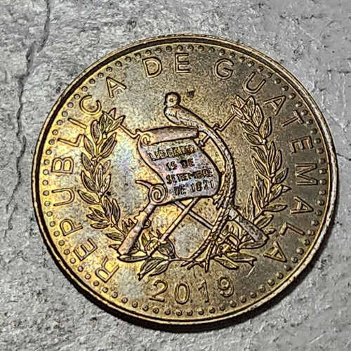GUATEMALA 🇬🇹 ONE (1) QUETZAL COIN 2019 - Picture 2 of 2