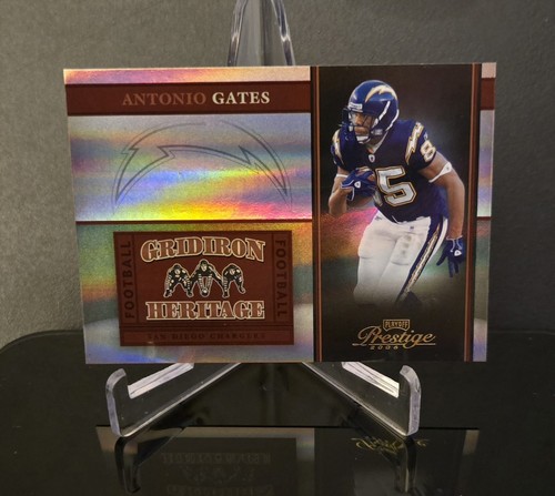 #'ed/25 🔥 ANTONIO GATES SSP 2006 Playoff Prestige Gridiron Heritage Holofoil - Picture 1 of 2