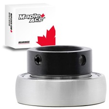 SA206-19 Insert Bearing 1-3/16" Bore, Spherical OD, Lock Collar, No Lube Hole