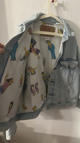 Levi's x The Simpsons Bart gefütterte Trucker Jeans Jeansjacke XL - Bild 4 von 6