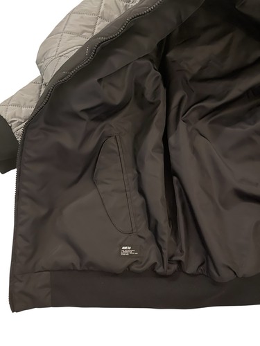 Disney ESPN NIKE Skateboarding Mens Medium Black Gray Quilted Zip Bomber Jacket - Picture 9 of 11