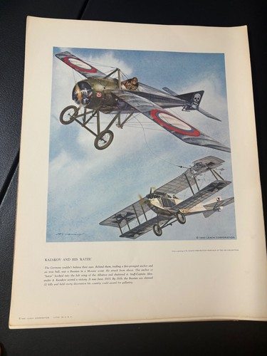 1959 - 1961 Set Of 11 WWI Prints Leach Corp Heritage Of The Air Collection - Picture 6 of 20