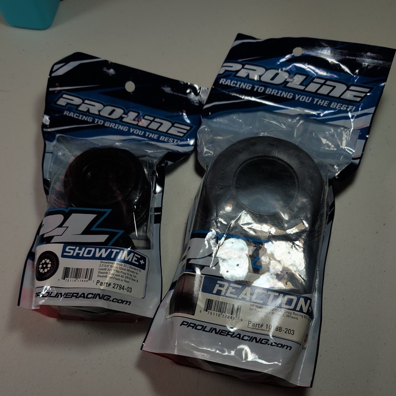 PROLINE REACTION SHOWTIME + SC 2.2 3.0 DRAG LOSI SLASH 12MM DR10 22S TIRE WHEEL