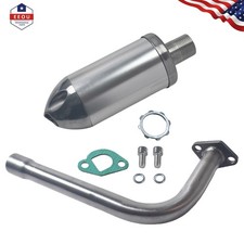 Exhaust Muffler Pipe Kit For Predator 212cc 196cc 6.5HP Gas Mini Bike Go Kart